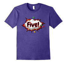 5th Birthday Age Five Comic Superhero Shirt