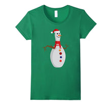 Snowman Bowling Pin Tshirt Funny Santa Christmas Gifts