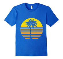 5 Different Colors Available Retro Sun and Palm Tree T-Shirt