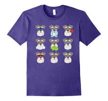Nine Emoji Schnauzer Dog Emotion Face T-Shirt Gift
