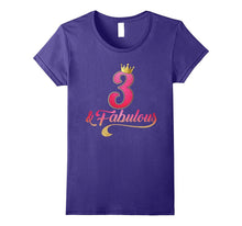 3rd Birthday Queen Fabulous 3 Years Old T-Shirt