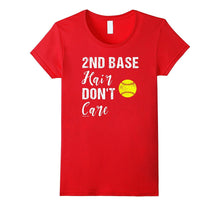2nd Base Hair Don't Care Softball T Shirt