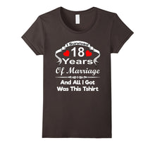 18th Eighteen Wedding Anniversary Shirt Married Hubby Wife