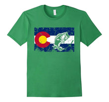 Colorado Flag Shirt With Fly Fishing Design for Mens