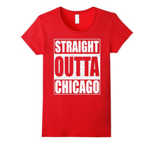 Straight Outta Chicago T-Shirt Funny Illinois Gift Shirt