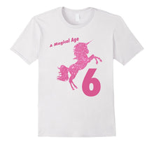 Kids 6th Birthday Unicorn Gift T-Shirt for 6 Year Old Girls