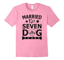 1st Wedding Anniversary Funny Shirt Married for 7 Dog Years