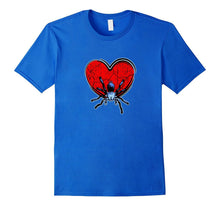 Heart Spiders T-Shirt Love Cobalt Blue Tarantula