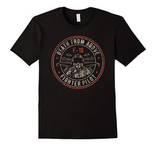 Retro F-16 Air Force Death From Above Fighter Pilot T Shirt