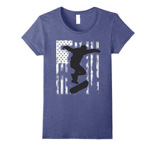 Skater American Flag Us Jump Sport Skateboard T-Shirt