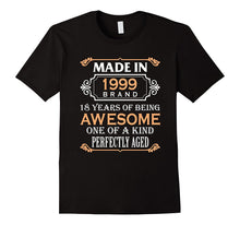 18th Birthday Gift T-Shirt Made Is 1999 Vintage Tee Teens