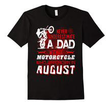 Funny Motorcycle T-Shirt. August Birthday Tshirt for Men/Dad