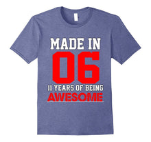 11th Birthday Gift T-Shirt Made in 2006 Awesome 11 Years Old