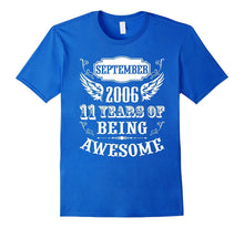September 2006 11th Birthday 11 Yrs Old Kids Gift Funny Tee