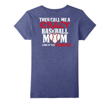Funny Baseball Mom T Shirt   They Call Me Crazy Red