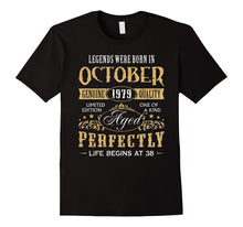 38th Legends Birthday Gift Idea Made in October 1979 T-Shirt