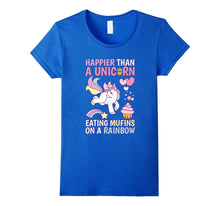 Happier Than a Unicorn Eating Muffins on a Rainbow Kid Shirt