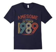 Awesome Since October 1989 Funny T-Shirt 28th Birthday Tee