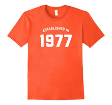 40th Birthday Shirt - Established in 1977