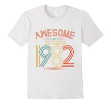 Awesome Since October 1982 Funny T-Shirt 35th Birthday Tee