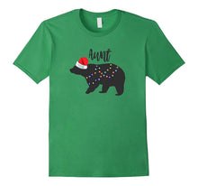 Aunt Bear Christmas Pajamas Shirt Matching Santa Hat Lights