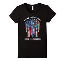 Stand for the Flag Kneel for the Cross Patriotic Tee