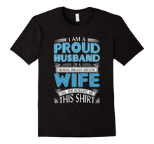 Mens I Am a Proud Husband of a Freaking Brillian Wife T Shirt