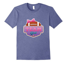 Gender Reveal Football Team Girl Tee Shirt Pink or Blue Love