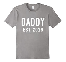 1st Father's Day T-Shirt - New Daddy Shirt - Dad Est. 2016