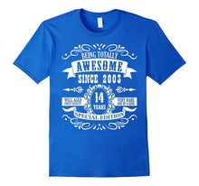 14th Birthday Gift T-Shirt Awesome Since 2003 Tee 14 Yrs Old