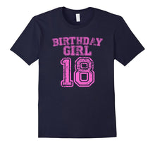 18th Birthday Sports Jersey T Shirt - 18 Year Old Girl Pink