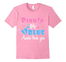 Gender Reveal Party T Shirts Aunt Auntie Pink Blue Love You
