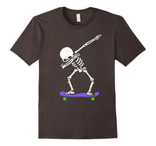Halloween Dabbing Skeleton SKATEBOARD T-Shirt Dab Skater Tee