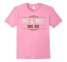 4th Wedding Anniversary Gift Shirt Mr and Mrs Since 2013