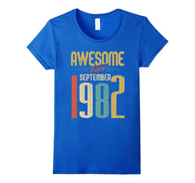 Awesome Since September 1982 T-Shirt Funny 35th Birthday Tee