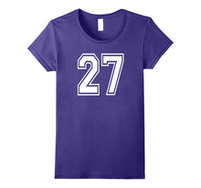 27 Sports Team School Numbers on Front T-Shirt Jersey