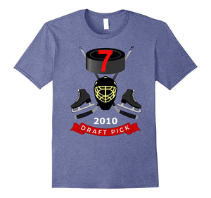 #7 Birthday T-Shirt - 2010 Draft Pick Hockey Birthday TShirt