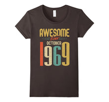 Awesome Since October 1969 T-Shirt Funny 48th Birthday Tee