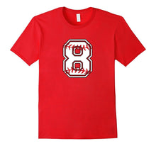Number Birthday T-Shirt 8 Years Old Baseball Tee
