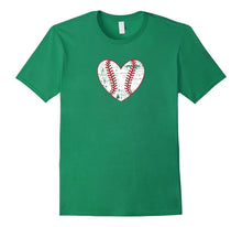 Baseball Heart Distressed Cute Mom Love T Shirt Gift Dad