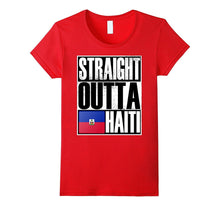 Storecastle Straight Outta Haiti Funny Gift Flag T-Shirt