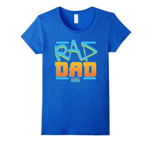 Funny Rad Dad Fathers Day T-Shirt Blue and Orange