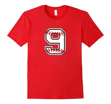 Number Birthday T-Shirt 9 Years Old Baseball Tee
