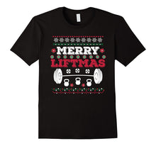 Funny Merry Liftmas Workout Christmas T-Shirt Bodybuilder