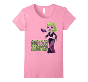 "Vegan Vampire" Halloween Funny Vegetarian Woman's T Shirt