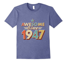 Awesome Since 1947 Vintage T-Shirt 70 Yrs Old 70th Birthday