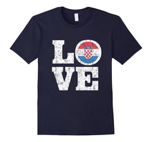 Croatia Love T-Shirt Croatian Flag Distressed Tee