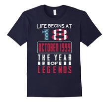 18th Birthday Born in October 1999 Year of Legends T-Shirt