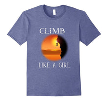 Climb Like a Girl Rock Climbing Distressed T Shirt