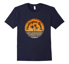 Huntington Beach Retro Surf Palm Tree T-Shirt